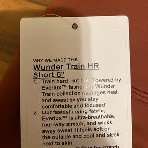 Lululemon Wunder Train High-Rise Short 6"